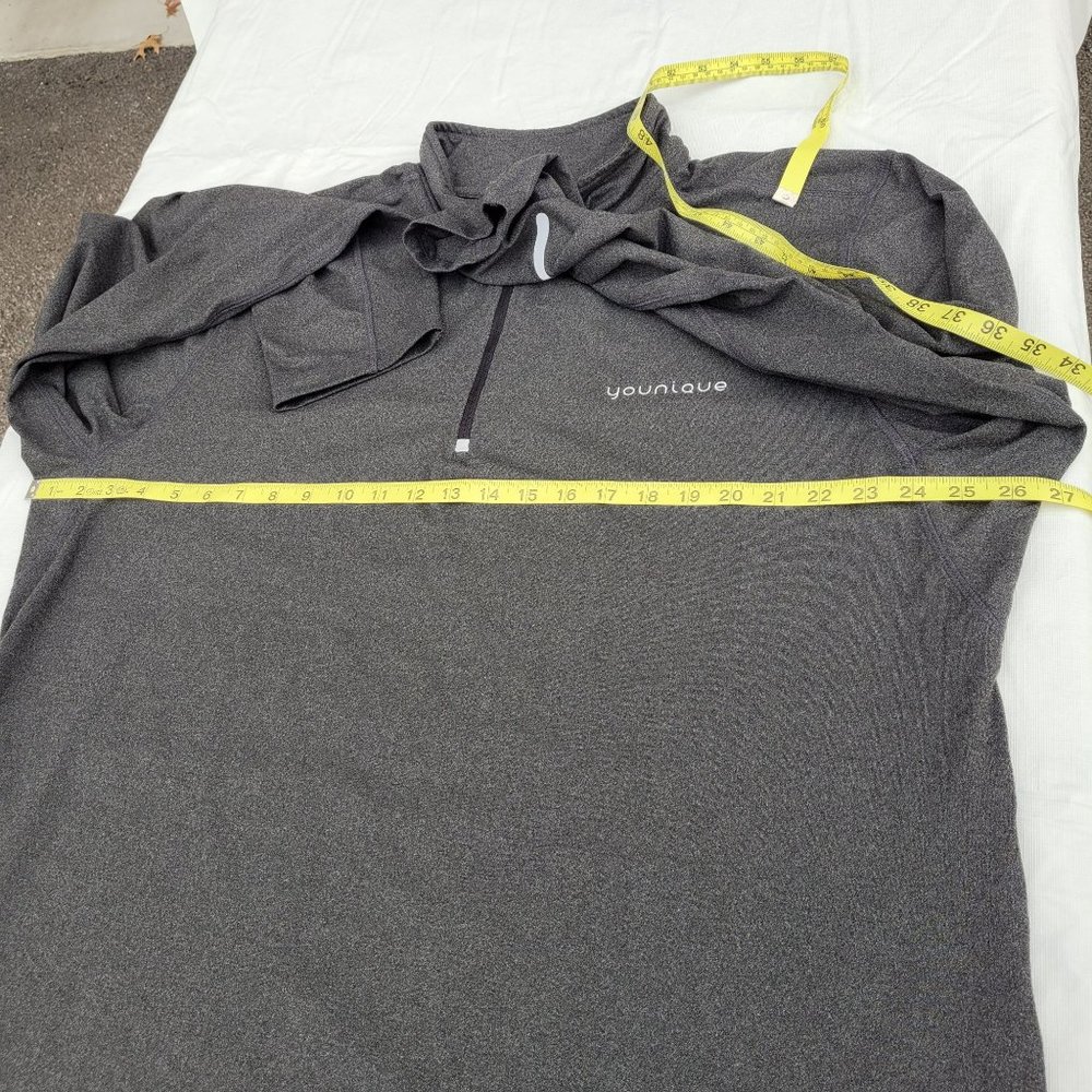 Younique 1/4 Zip Pullover Jacket Thermal Layer Men's 2XL Gray - Picture 11 of 13